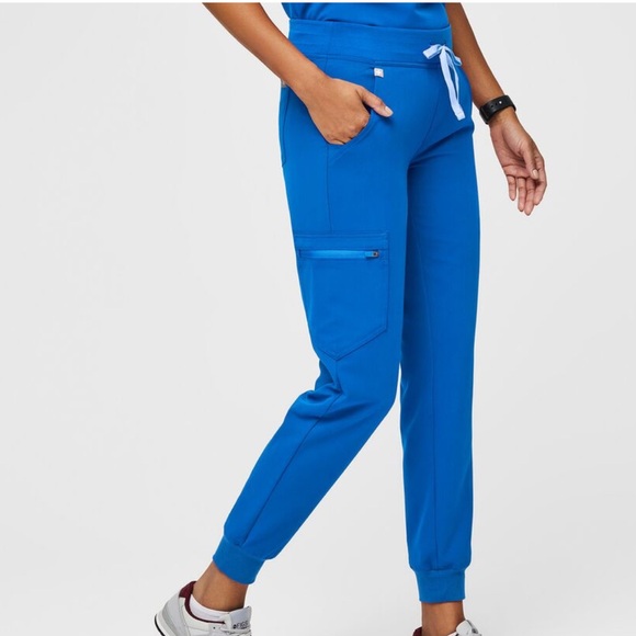 Figs - Royal Blue Zamora Small Jogger Scrub Pants - Picture 2 of 7
